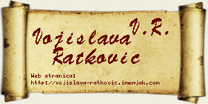 Vojislava Ratković vizit kartica